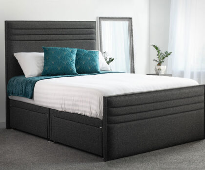 Opulence-Chic grey double bed