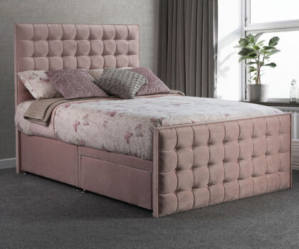 Roma Opulence-Classic pink-brown double bed frame