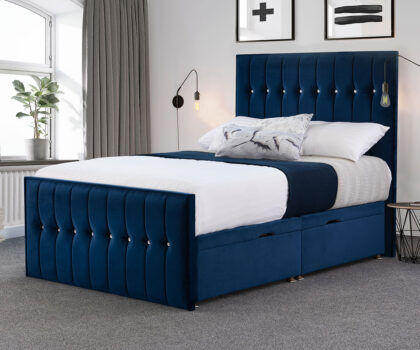 Opulence Sparkle royal blue Double Bed